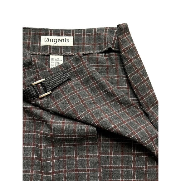 Tangents Plaid Wrap Dark Academia Preppy 90s Throwback Mini Skirt Sz 7/8 - Picture 7 of 8